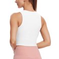 thumbnail image 2 of Women's Cropped Tank Top 2 Pack, Sleeveless High Neck Racerback Workout Athletic Tank Tops, 2 of 3