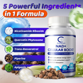 thumbnail image 5 of NAD+ Supplement Capsule ,Nicotinamide Riboside, Resveratrol Boosting Supplement,90 Capsule, 5 of 6