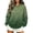 Army Green, variant on Women's Leopard Print Gradient Sweatshirt, Long Sleeve Loose Crew Neck Pullover Casual Top