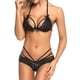 thumbnail image 2 of Gibobby Conjunto de lencería de encaje Body de Camisola Sexy con Cordones y Espalda Abierta con Panel de Malla para Mujer Lencería Sexy de San Valentín Body Encaje(Negro, M), 2 of 5