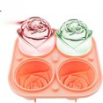 thumbnail image 3 of DEKAXID Moldes de hielo con forma de rosa 3D de 2,5 pulgadas, bandejas grandes para cubitos de hielo, para hacer 4 bolas de hielo gigantes con forma de flor, de silicona, divertidas y grandes., 3 of 6