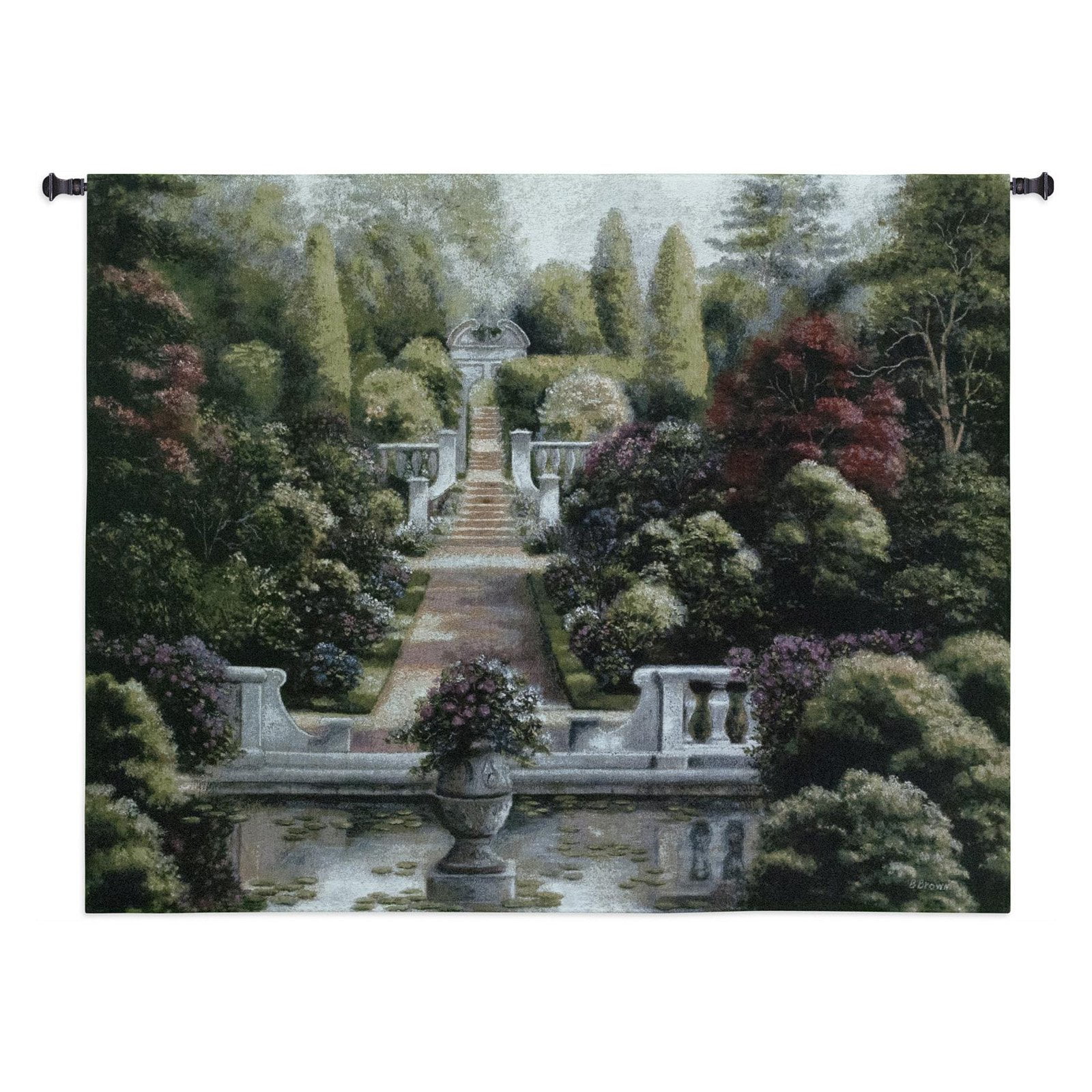 FineArtTapestries 2055WH Rose Garden I Wall Tapestry