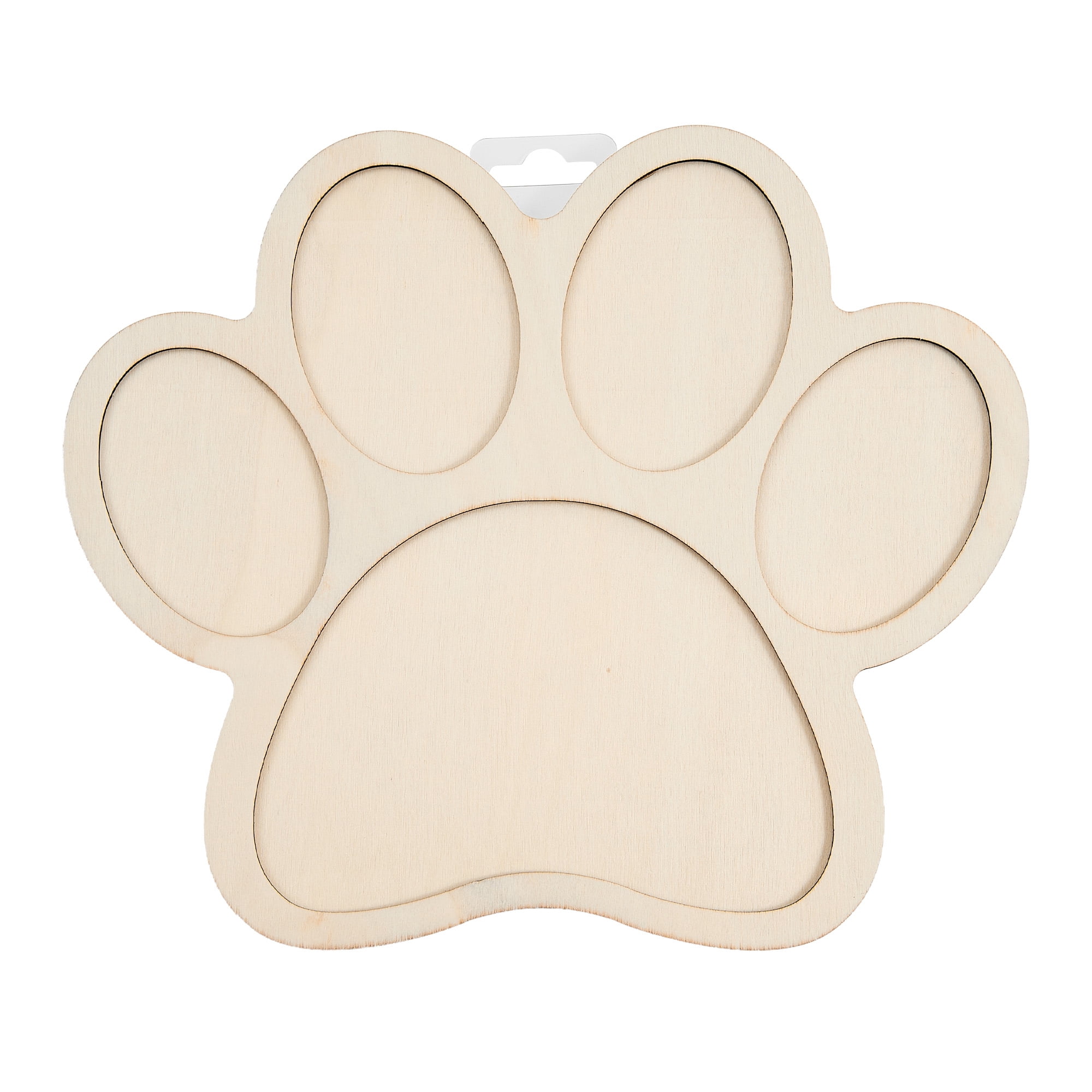 Hello Hobby 10" Shapes-Paw, Unfinished Wood Surface, 9.96 x 8.5x 0.24 inch