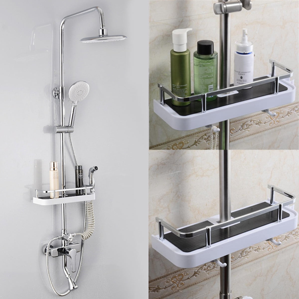 How to Install a tension pole shower caddy