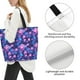 thumbnail image 3 of Disketp Blue Skull Rose Bolsa Tote Estampada para Mujer, Bolso de Hombro y de Mano para Compras y Viajes, 3 of 8