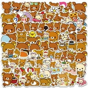100Pcs Anime Rilakkuma Brown Kuma Bear Loh2904