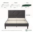 thumbnail image 1 of Base de Cama con Cabecera King Size Zinus Judy Estructura Tapizada Color Gris. Fácil Armado, para Todas las Edades., 1 of 6