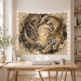 thumbnail image 5 of Moon Stars Dynamic with Mythical Creatures Facing Each, Mystical Fantasy for Space Lovers, Galaxy Room Decor, Housewarming Gift, Tapestry Wall Hanging for Bedroom and Dorm, 5 of 7
