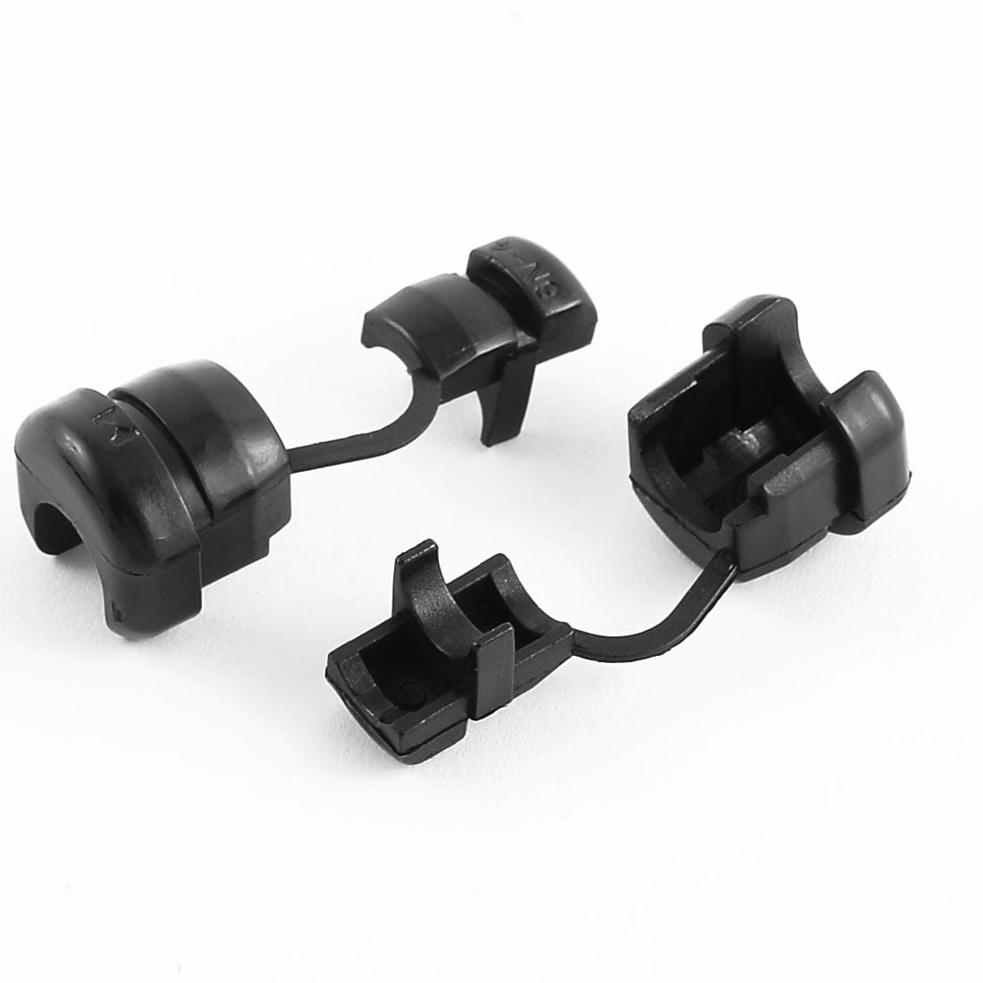 Nylon Flat Cable Wire Strain Relief Bushing Grommet 6N4 Black 12pcs
