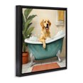thumbnail image 2 of Stupell Industries Cottage Bubble Bath Labrador Dog Black Floating Frame Canvas Art, 18 x 18, by Kim Allen, 2 of 8