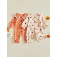 thumbnail image 3 of Loicainy Infant Baby Girls Halloween Romper 3 6 9 12 18 Months Long Sleeve Doll Collar Pumpkin Jumpsuit Outfits, 3 of 9