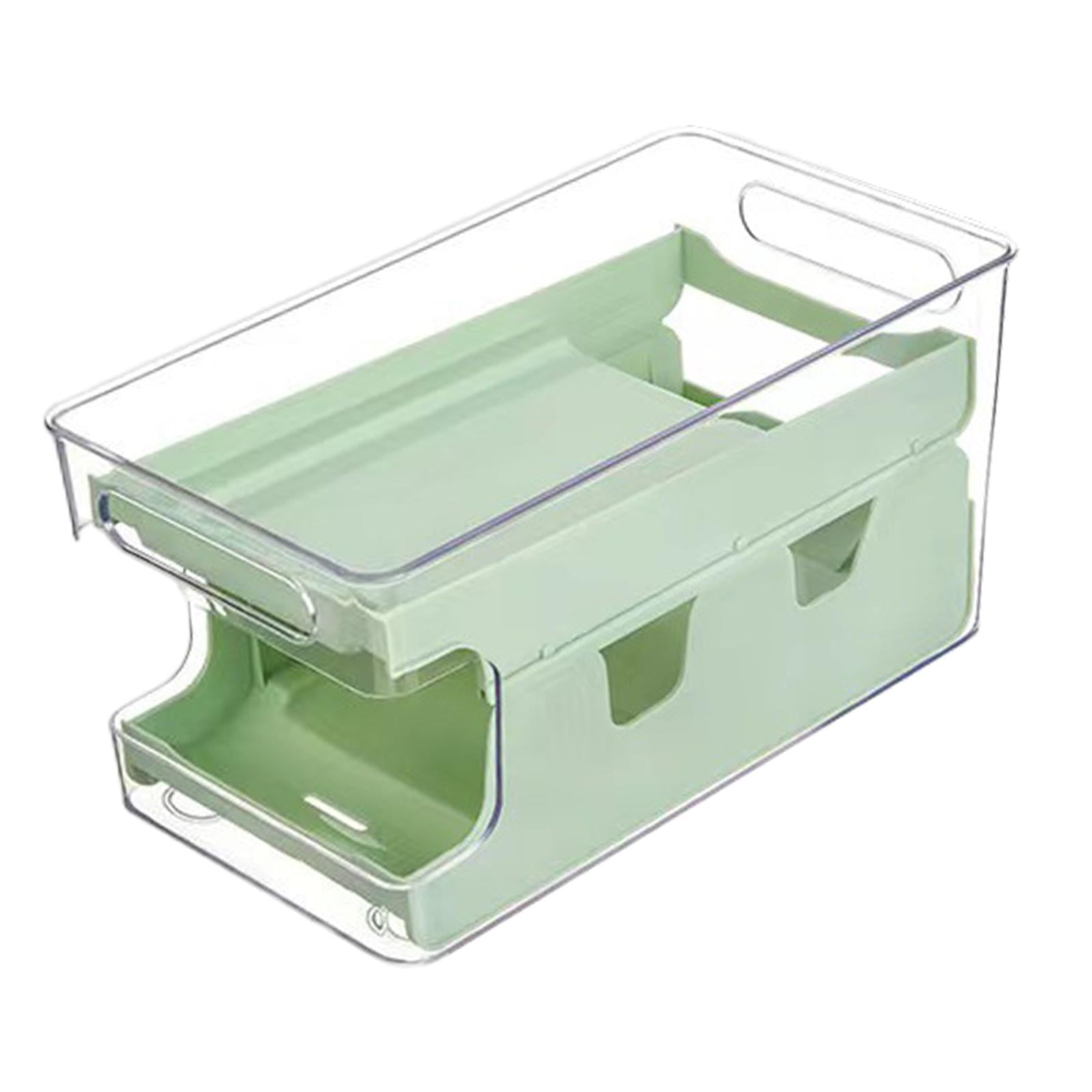 Fiocias Household Fridge Organizer Organization Storage Bins for Cabinet Cupboard Drawer Green