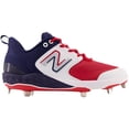 thumbnail image 2 of New Balance Men's Fresh Foam X 3000V6 Low Metal Baseball Cleats Red/White/Blue Medium 7.5, 2 of 6