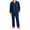 Blue, variant on Kyntgho Men's Two Piece Pajama Set, Long Sleeve Button Front Pajama Shirt with Piping and Straight Pants