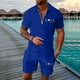 thumbnail image 1 of WILLBEST Conjunto Deportivo de Verano para Hombre, con Estampado de Letras Europeas, Informal, Holgado y Cómodo, de Manga Corta y Pantalones Cortos Deportivos con Bolsillo., 1 of 3