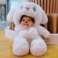 thumbnail image 1 of Peluche suave Kawaii de 20 cm Sanrio Monchhichi Transformación Mapache Tienda física Juguetes de moda Regalo de cumpleaños, 1 of 3