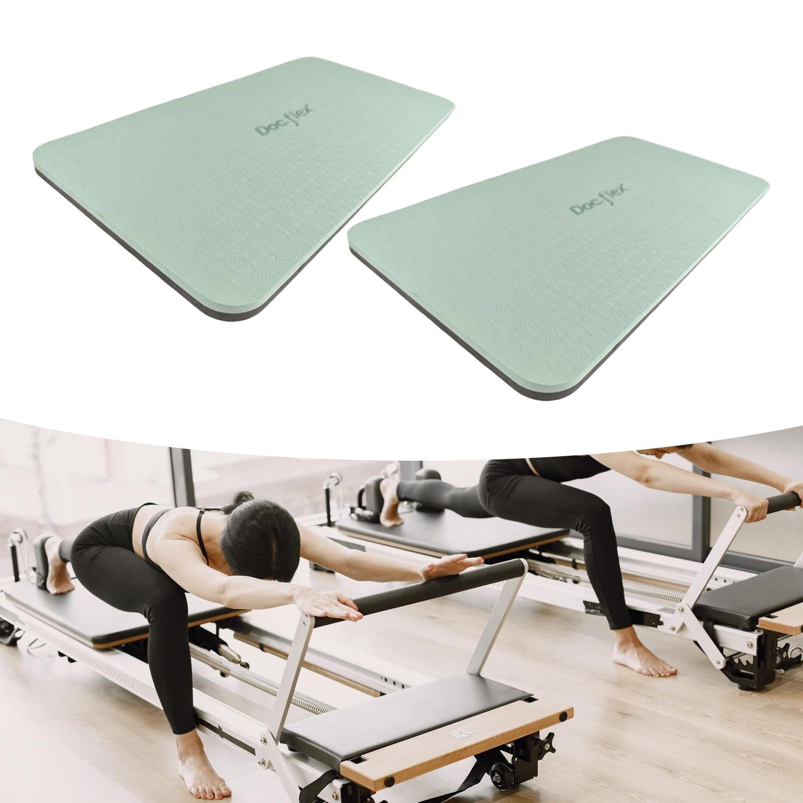 2 Pieces Pilates Yoga Mat Exercise Pad Portable TOE Material for Home Gym and Studio Workouts for Women