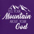 thumbnail image 5 of Wild Bobby Tell Your Mountain About Your God Inspirational/Christian Unisex Crewneck Graphic Sweatshirt, Purple, Large, 5 of 5