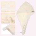 thumbnail image 5 of Hair Drying Towel Dry Cap Cloud Grid Shape Lightweight for After Bath Drying Hair Coral Fleece Beige, 5 of 7