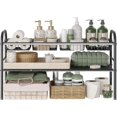 thumbnail image 1 of Organizador Bajo Fregadero, Estante de Cocina Expandible de 2 Niveles con 2 cestas metálicas, 1 Organizador de Tapas de Ollas 7 Compartimentos Ajustables, Adecuado para cocinas, An 69.3-81 cm, 1 of 15