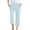Light Blue, variant on Women's Casual Solid Color Plain Weave Breathable 7/8 Pants