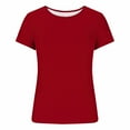 thumbnail image 6 of Simua Womens Boat Neck Tops Short Sleeve T-Shirts Slim Fitted Solid Color Summer Y2k Basic Clothes, 6 of 7