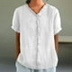 thumbnail image 2 of Camisas de Manga Corta para las Mujeres Casual V-Cuello Sólido Encaje Blusa Superior, Camisa de Verano de Moda para Diario Y Fiesta, 2 of 6
