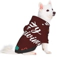 thumbnail image 2 of Goofa Happy Thanksgiving Pattern Small Dog Sweater Hoodies Pet Grey Hooded Soft Fleece Sweatshirts with Pocket Fall Winter Puppy Cat Sweaters Warm Clothes-Medium, 2 of 8
