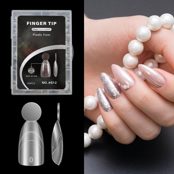 140PCS Clear Nail Dual Forms for Poly Gel 140PCS 14 Sizes Clear Poly Gel Nail Molds for DIY Nails Extension Kit for Salon-Quality Manicures at Home