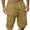 Light Brown #08, variant on Mlqidk Men's Cargo Shorts Big and Tall Elastic Waist Plus Size Bermuda Short Tactical Stretch Knee Length Short Summer Solid Color Pants with Pockets Light Gray XL