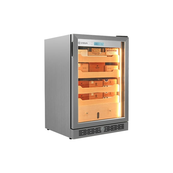 Zieun 84L Electric Cigar Humidor with Temperature & Humidity Control, Holds 800 Cigars