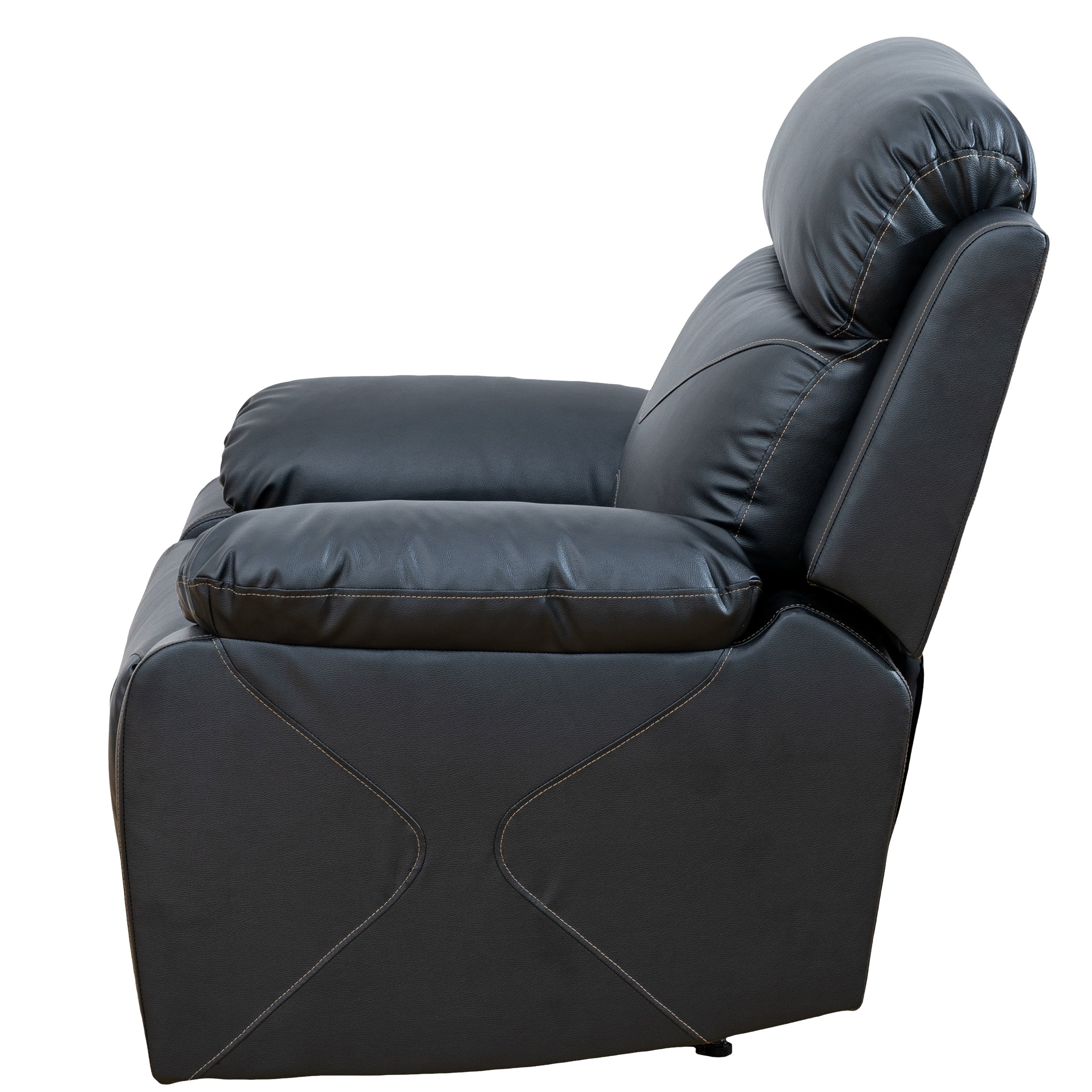 Aukfa 37" Power Recliner Sofa Chair for Living Room, Home Theater Reclining, Flannel, Black