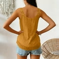 thumbnail image 5 of MELDVDIB Womens Boho Tank Tops Double Layer Gauze Loose Solid Color Summer Tops Fashion Casual Floral Strap Light Weight Camisole, 5 of 8