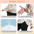 thumbnail image 4 of FORMRS Womens Long Sleeve Shirts UPF 50+ Sun Protection Quick Dry Fishing Hiking Tops, Size S-2XL, Orange Floral Blooms, 4 of 8