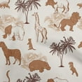 thumbnail image 1 of oneOone Cotton Poplin Brown Fabric Tropical Animal Sewing Fabric By The Yard Printed Diy Clothing Sewing Supplies 56 Inch Wide, 1 of 4