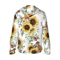 thumbnail image 2 of Picia Sunflowers Leaves And Birds Women's Men's UPF 50+ Sun Protection Hoodie Shirt Long Sleeve SPF Fishing Outdoor UV Hiking Lightweight Shirts-X-Large, 2 of 9