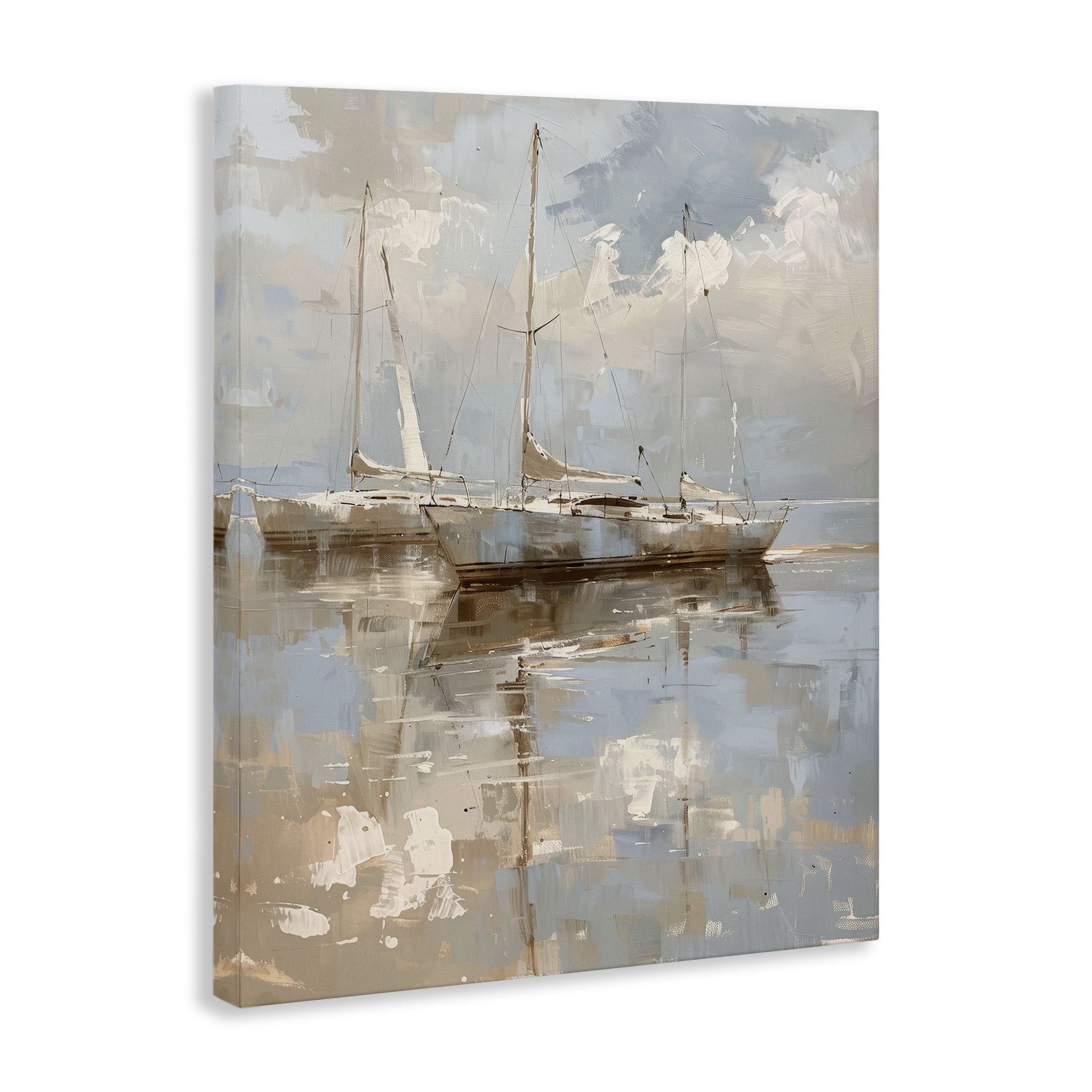 Stupell Industries Race Day Sailboats Transportation Painting Wrapped Canvas Art Print Wall Art, 36 x 48