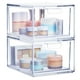 thumbnail image 1 of Cajones organizadores de plástico transparente apilables Audrey STORi | Juego de 2 piezas | Organice cosméticos y artículos de belleza en un tocador | Hecho en EE.UU., 1 of 5