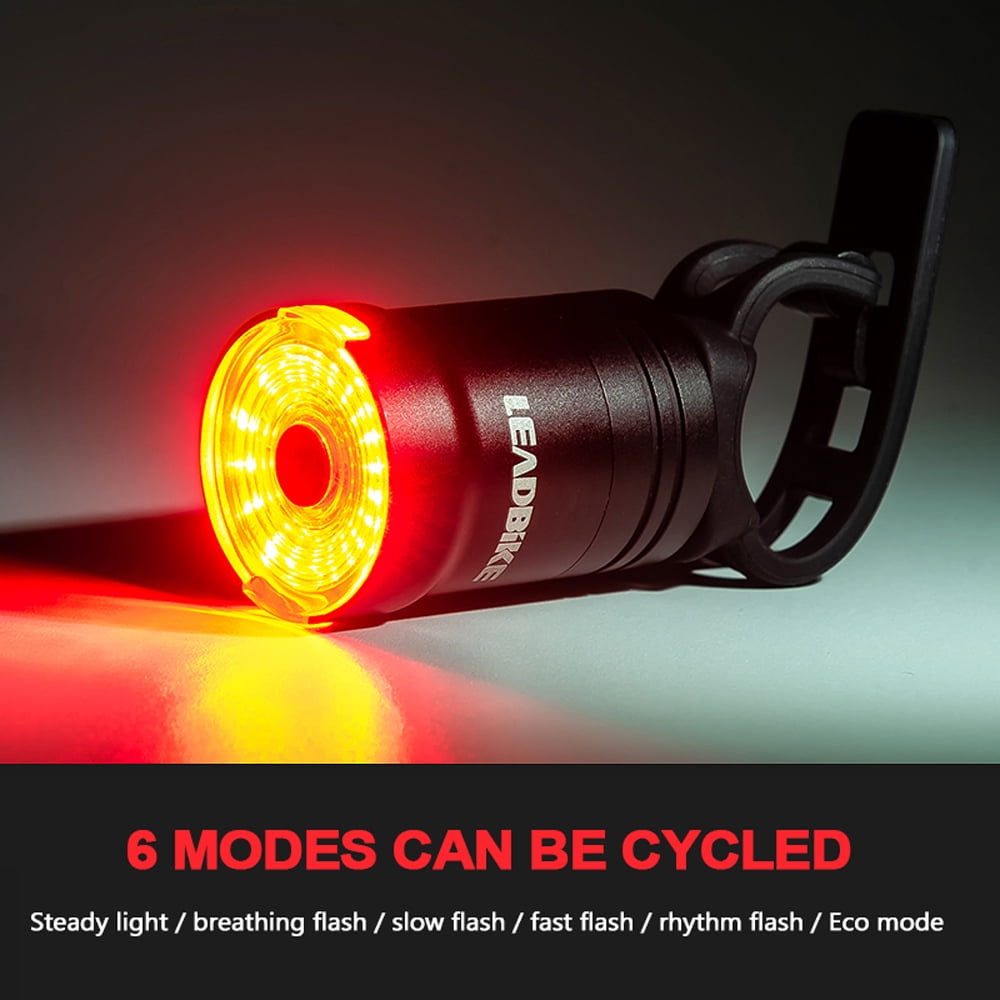 Intelligent LED Bicycle Tail Light USB Chargeable Bike Rear Lights
