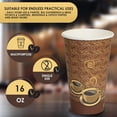 thumbnail image 3 of PAMI 16oz Paper Coffee Cups 1000 Pack Hot Coffee Cups Disposable To-Go Cups for Espresso, Tea, Hot Chocolate, Office, Café & Travel Use, 3 of 5