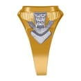 thumbnail image 2 of 10k Two-tone Gold Mens Square Head Signet Ring Ring for Men - 3.9 Grams, 2 of 2