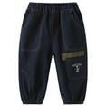 thumbnail image 2 of GBSYEWXS Pants For Boys Kids Elastic Waist Full-Length Pocket Comfortable Summer Navy Trousers Size 3 Years-4 Years, 2 of 3