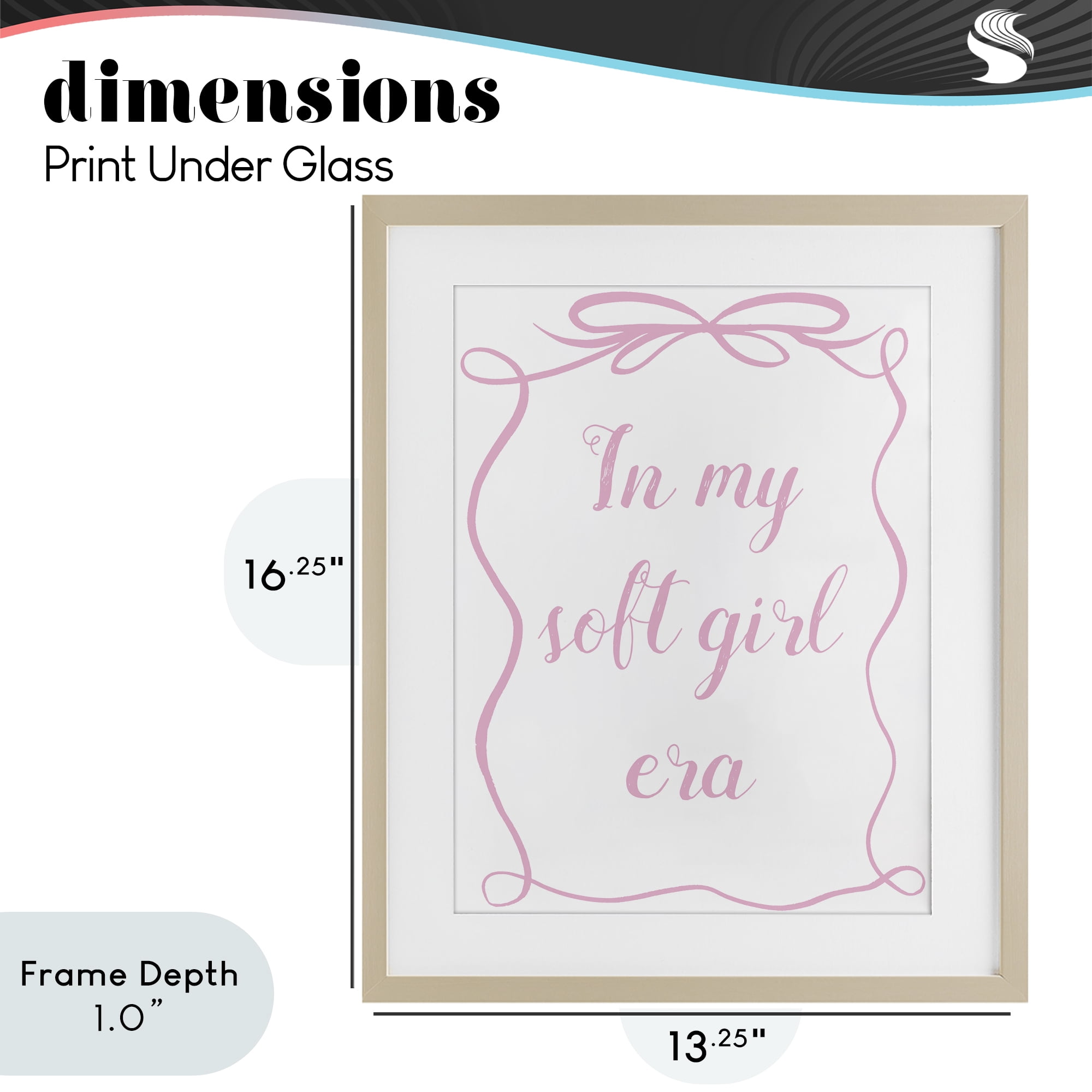 Stupell Industries In My Soft Girl Era Birch Framed Print Under Glass, design by Lucille Price