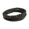 thumbnail image 2 of Kokovifyves Health and Beauty Clearance under $5 Natural Volcanic Stone Eye Beaded Bracelet Health Bracelet Shaping Physiotherapy Bracelet Cowhide Rope Agate Bracelet, 2 of 7