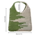 thumbnail image 3 of Bolso Tote De Ganchillo Bolso tote de ganchillo para mujer Bolsos de hombro huecos de punto hueco Bolsos de compras (verde) Likrtyny Para Estrenar, 3 of 3