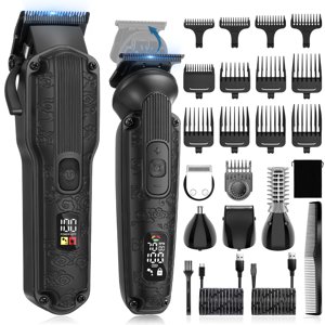 SCTTOMON Professional Hair and Beard Trimmer for Men Beard Trimmer Hair Trimmer Beard Cutter and Trimmer Set 6-in-1 Black