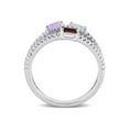thumbnail image 4 of 4/5 Carat (Ctw) Amethyst, Garnet, and Blue Topaz Ring in Sterling Silver for Women, 4 of 6