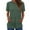 Green, variant on Essentials Womens Tees Tops Basic Shirts Solid Striped Pocket Hooded Short Sleeve Basic Slim Undershirts