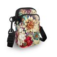 thumbnail image 3 of HELLHERO Flowers Pattern Shoulder Bags Polyester Adjustable Strap Small Crossbody Purse for Travel, 3 of 7