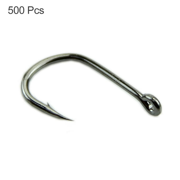 UDIYO 500Pcs 10 Sizes Assorted Sharpened Fishing Hooks Lures Baits with Tackle Box